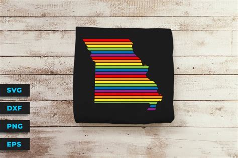 Download Free Missouri State-Map Rainbow-LGBT Pride Easy Edite