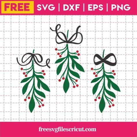 Download Free Mistletoe - SVG File, DXF File Cricut SVG Free PSD Mockups