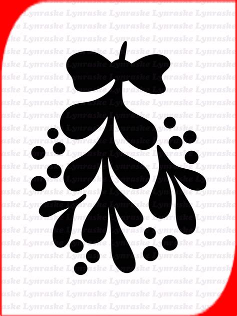 Download Free Mistletoe - SVG File, DXF File Silhouette for Cricut