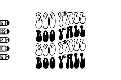Free Boo Y'All Cut file Element Bundle Clip Art Bundle