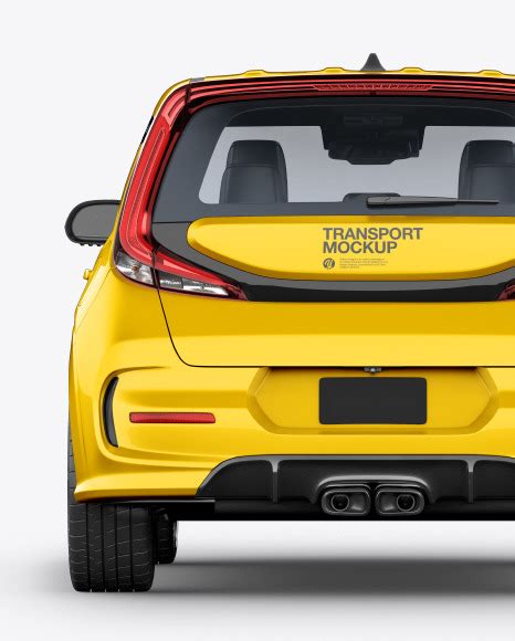 Download Compact Car Mockup - Back View