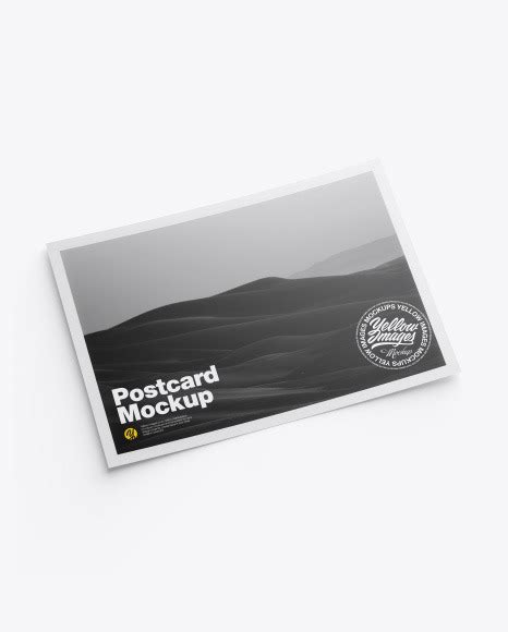 Download Matte A5 Postcard Mockup