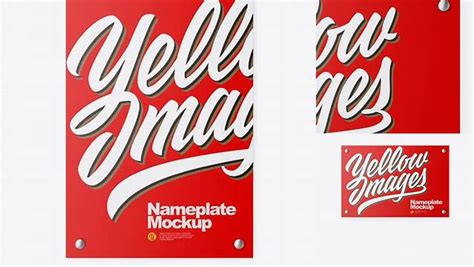 Download Matte Nameplate Mockup