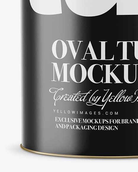 Download Matte Oval Tube Mockup - Front View