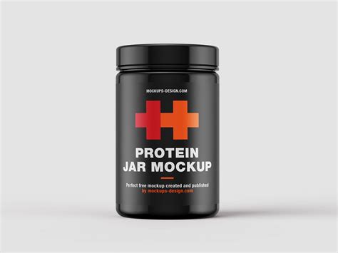 Download Matte Protein Jar Mockup