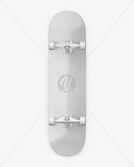 Download Matte Skateboard Mockup - Back View