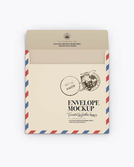 Download Opened Paper Envelope Mockup - Back View