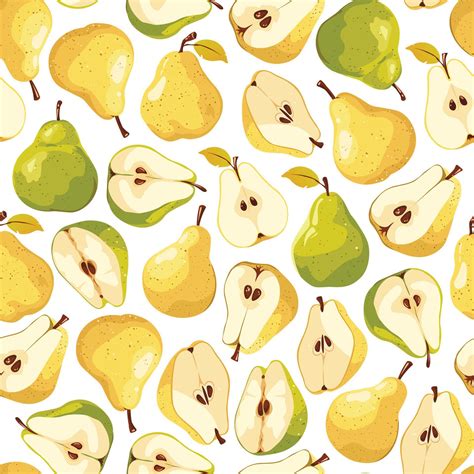 Free Pear Vector Pattern|Pear Digital Paper|Fruit Pattern