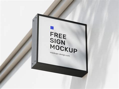 Download Plastic Square Signage Mockup