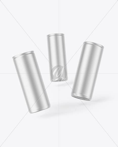 Download Three Matte Metallic Cans Mockup