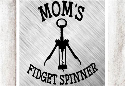 Download Free Mom's Fidget Spinner SVG/DXF/EPS File Files