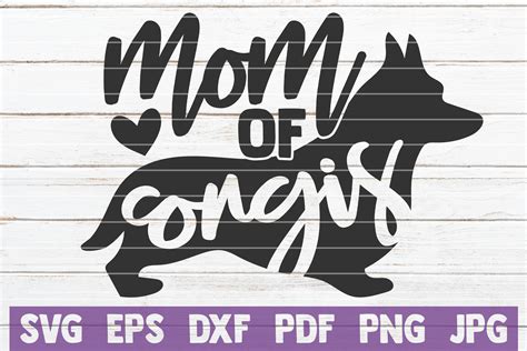Download Free Mom Of Corgis SVG Cut File Commercial Use