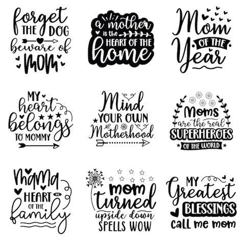 Download Free Mom Quotes SVG Bundle, Craft Designs Collection Cut File Commercial Use Free PSD Mockups