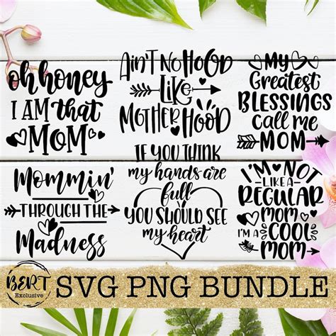 Download Free Mom Quotes SVG Bundle, Craft Designs Collection Cut File for Cricut Machine