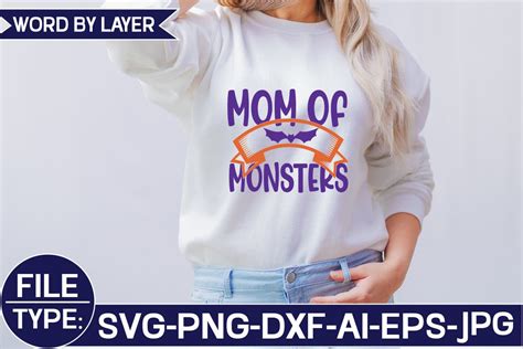 Download Free Mom of monsters svg Files DXF Files