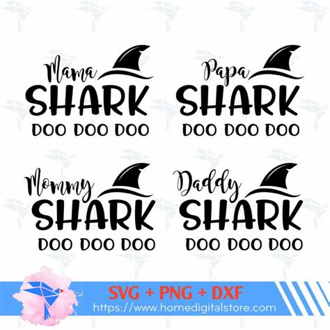 Download Free Mommy Shark SVG DXF Files