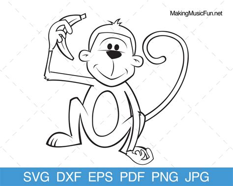 Download Free Monkey. Vector Illustration for Cricut Machine