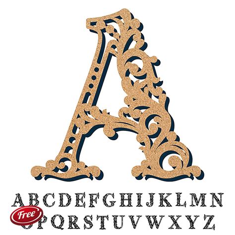 Download Free Monogram 5 SVG Cut File DXF Files