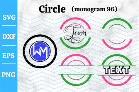 Download Free Monogram Frame Svg,Circle Monogram, Creativefabrica DXF Files