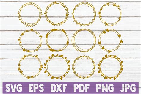 Download Free Monogram Frames set of 12 Cut Files