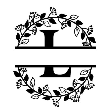 Download Free Monogram Letter L Cameo