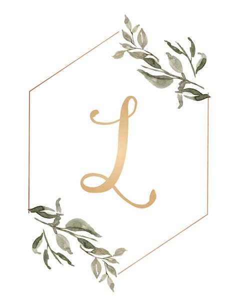 Download Free Monogram Letter L Printable