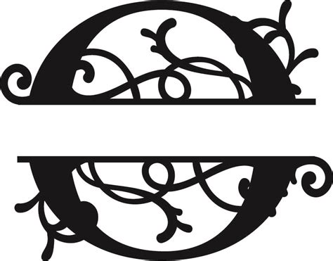 Download Free Monogram Letter O Silhouette DXF Files