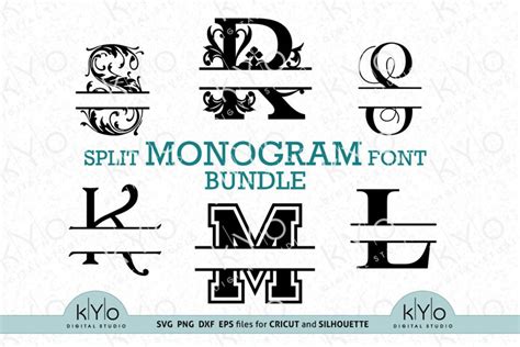 Download Free Monogram Letters SVG Circular Cut Files
