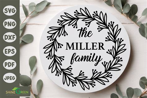 Download Free Monogram SVG - Family Monogram Frame Round Sign Files Free PSD Mockups