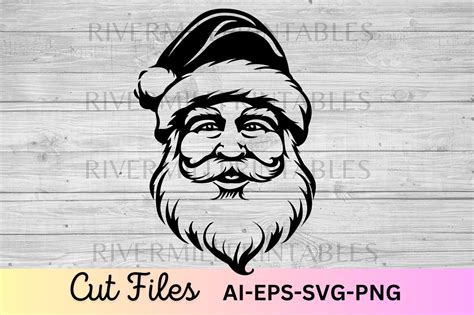 Download Free Monogram Santa - SVG, DXF, EPS Cut File For Silhouette