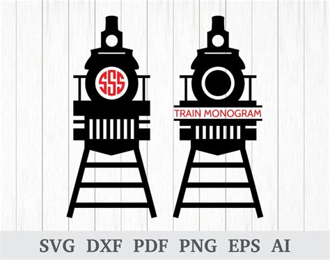 Download Free Monogram Train - SVG, DXF, EPS Cut File Commercial Use Free PSD Mockups