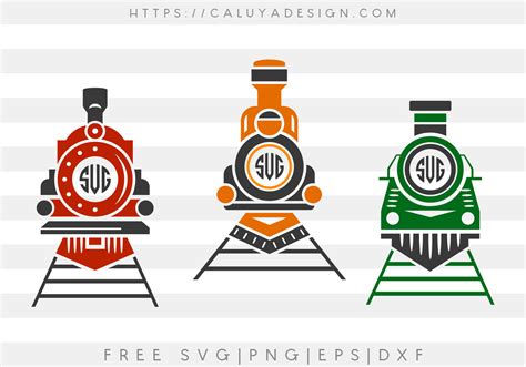 Download Free Monogram Train - SVG, DXF, EPS Cut File For Cricut