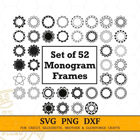 Download Free Monogram bundle svg vector / monogram frame bundle vector Silhouette DXF Files