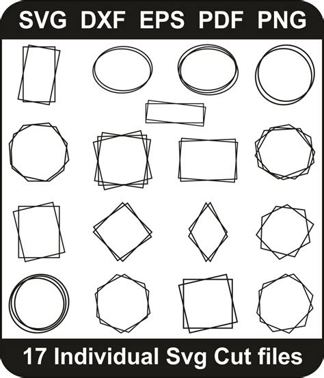 Download Free Monogram bundle svg vector / monogram frame bundle vector Silhouette For Crafts
