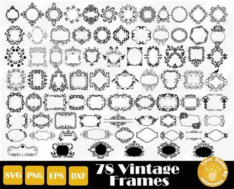 Download Free Monogram frames SVG / DXF / EPS / PNG Files For Cricut