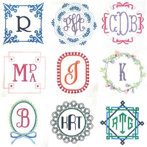 Download Free Monogram frames set of 12 Images