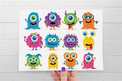 Download Free Monster Friends / Bright Monsters Vector Clipart DXF Files