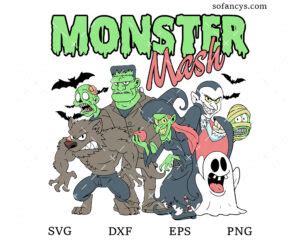 Download Free Monster Mash - SVG File, DXF File Files Free PSD Mockups