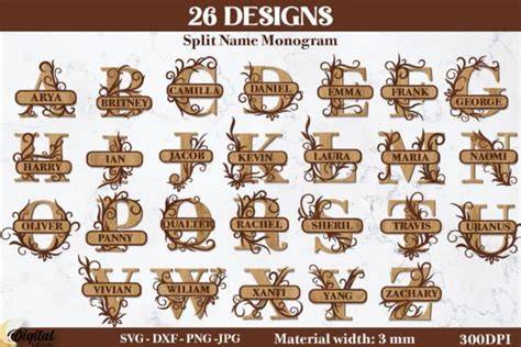 Download Free Monster Split Name Monogram Valentine SVG Cut File Files For Crafts