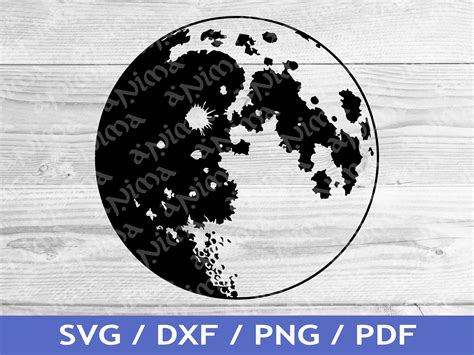 Download Free Moon SVG, Moon DXF, Cuttable File Files