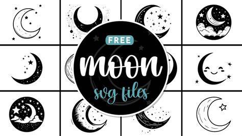 Download Free Moon SVG, Moon DXF, Cuttable File Printable