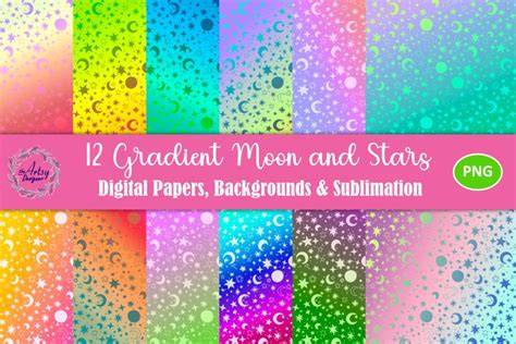 Download Free Moon and Stars Pattern Textured Backgrounds Set 1 Files Free PSD Mockups