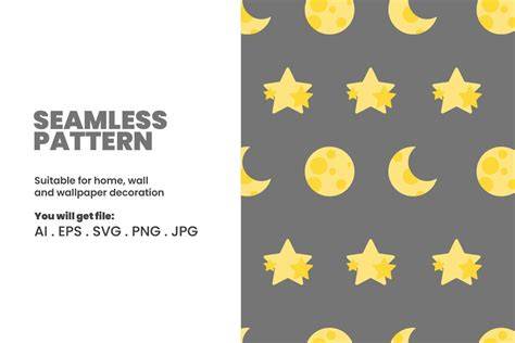 Download Free Moon and Stars Pattern Textured Backgrounds Set 1 for Cricut Machine