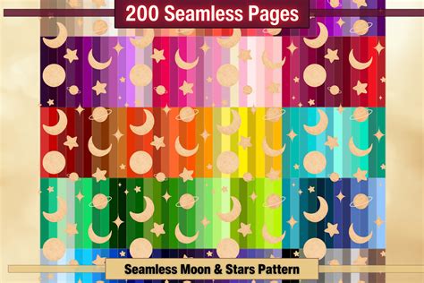 Download Free Moon and Stars Pattern Textured Backgrounds Set 2 Creativefabrica DXF Files