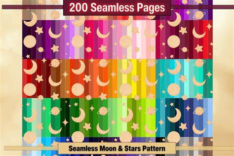 Download Free Moon and Stars Pattern Textured Backgrounds Set 2 Files for Cricut