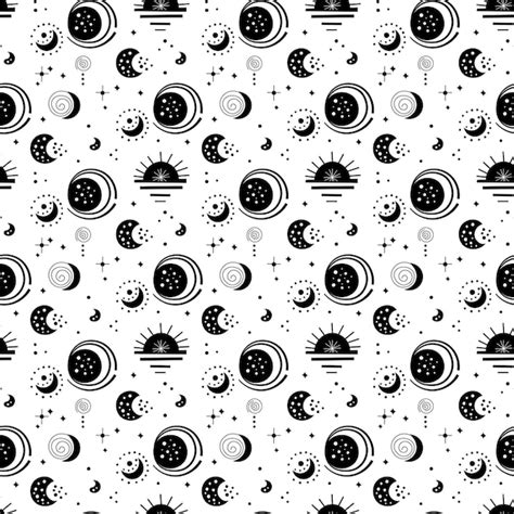 Download Free Moon and Stars Pattern Textured Backgrounds Set 2 Silhouette DXF Files