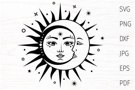 Download Free Moon and sun Cut Files
