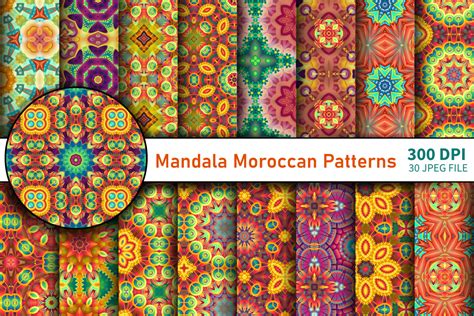 Download Free Moroccan Pattern Pack Creativefabrica Free PSD Mockups