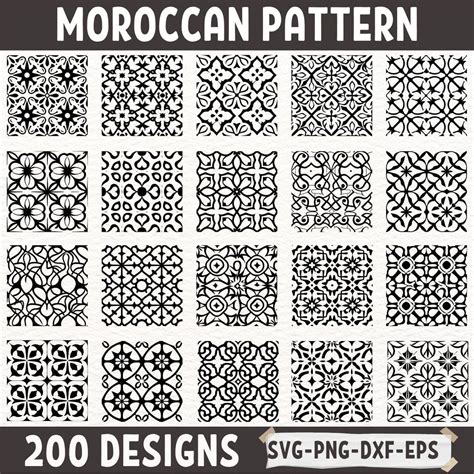 Download Free Moroccan Pattern Pack Files for Cricut