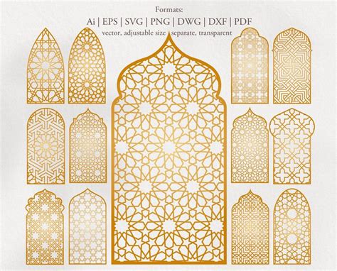 Download Free Moroccan Pattern Pack Silhouette For Crafts